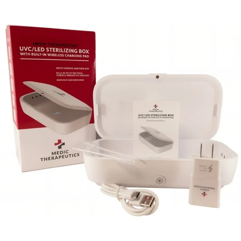 MEDIC THERAPEUTICS UVC LED Sterilizing‎ Box Wireless Charging Pad White